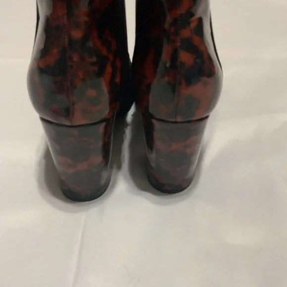 Farylrobin Black Ankle Boots with Tortoiseshell Block Heels - Picture 7 of 9